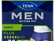 Tena - Mutande assorbenti da uomo Active Fit Plus, taglia M, per incontinenza, pacco conve...