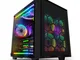 anidees AI Crystal Cube Pannello a maglie AR V3 vetro temperato EATX / ATX Case per PC con...