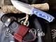 NIETO 144-B Coltello di sopravvivenza Nieto PANZER Acciaio BÖHLER Manico in Mikarta Blu La...