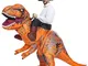 Costume gonfiabile T-rex Ride-On per adulti Blow up dinosauro Costume Fancy Halloween Part...