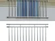 ECD Germany Ringhiera Balcone Francese - 90 x 225 cm - in Acciaio Inox - Supporto a Sbarre...