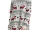 shineflow Renna da Donna con Fiocco di Neve e Maglione Maglione di Natale (X-Large, Beige)