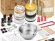 Popolic Kit per Candele, Kit Fai-da-Te per Fabbricazione Candele Profumate per Principiant...