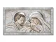 Lupia Quadro con cornice Sacra Famiglia Giovy Bianca Argento 60x110 cm THE KISS CERAMIC MI...