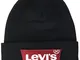 Levi's Oversized Batwing Beanie Cuffia, Nero (Noir Regular Black 59), Taglia Unica Uomo