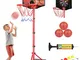 KAMDHENU - Cerchio da basket per bambini, con freccette, bersaglio 2 in 1, regolabile in a...