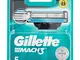 Gillette Mach3 Lamette di Ricambio per Rasoio Uomo, 5 Pezzi