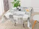 DALINA TEXTIL - Tovaglia antimacchia, quadrata, con stampa urban vintage, tessuto impermea...