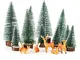 Set 15 Pz Figurine Natalizie Miniature Renna Scoiattolo Mini Albero di Natale Artificiale...