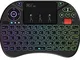 Rii Mini X8 Wireless (Layout Italiano) - Mini Tastiera retroilluminata con Mouse touchpad...