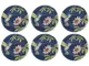Creative Tops Drift "Bird and Flower" - Set di 6 pezzi, in melamina, 27,5 cm, colore: Blu/...