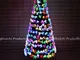 SHATCHI- Albero di Natale in Fibra Ottica Multicolore Che Cambia Colore con Vari Effetti,...