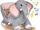 BAKAJI Elefante a Dondolo Cavalcabile Peluche Giocattolo per Bambini con Effetti Sonori Ma...