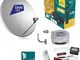 KIT SAT SATELLITE COMPLETO TIVU' SAT CON DECODER+SMART CARD