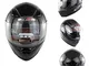 MMGIRLS Casco Moto Integrale in Fibra di Carbonio Ultra Light DOT Certificazione Uomo e Do...