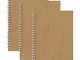 Quaderni a spirale in formato A5, confezione da 3 quadretti con copertina in carta kraft d...