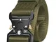 KEYNAT Cintura Tattica Nylon con Fibbia Cobra 125x3.8cm Uomo Cintura Militare Fibbia a Sga...