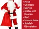 Foxxeo Costume da Babbo Natale per Uomini - Taglia: XXXL - Costume da Babbo Natale