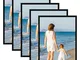 Alishomtll Cornice portafoto DIN A3, set da 5 pezzi, 29,7 x 42 cm, in plastica, per più fo...