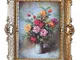 Lnxp - Splendido dipinto con natura morta, 56 x 46 cm, motivo barocco con vaso di fiori, c...