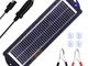 SARONIC Caricabatteria Solare da 3W 12V-Pannello Solare Monocristallino Portatile ad Alta...