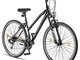 Licorne Bike Bici da Trekking, da 28 Pollici, per Ragazzi, Ragazze, Donne e Uomini, con Ca...