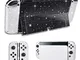 DLseego Custodia per Nintendo Switch OLED Modello 2021, Glitter Cover Agganciabile Houisng...