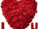 Petalo Di Rosa Petali Artificiali 1000 pezzi Rossi Wedding Dried Petals Engagement Romanti...