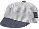 EOZY-Striscia Soffice Tesa Semplice Bambino Cappello con Visiera Grigio