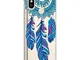 Surakey Cover Xiaomi Mi Max 3, Custodia Silicone Trasparente con Disegni Fiore Ciliegio Ca...