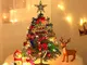 Albero di Natale da Tavolo da 60 cm, Mini Albero di Pino di Natale Artificiale con luci e...
