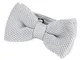 DonDon Papillon uomo fatto a maglia annodato e regolabile 11 x 6 cm grigio chiaro