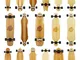 Two Bare Feet Serie Bamboo Skateboard con tavola lunga (longboard), di qualità, completo,...