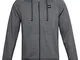 Under Armour Felpa con Cappuccio Rival Fleece Full Zip Felpa con Cappuccio, Uomo, Pitch Gr...