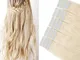 30-60cm Hair Extension Adesive Capelli Veri Biondi - 35cm 2g/pcs 20 Fasce - 100% Remy Huma...