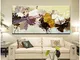 70x140cm - Quadri moderni astratti dipinti su tela Poster da parete dipinti a mano fiori s...