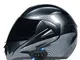 ABDOMINAL WHEEL Casco Moto Bluetooth Donna Uomo Casco Modulare Moto Omologato ECE Casco In...
