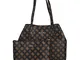 GUESS Vikky Tote, Borsa Unisex Adulto, Marrone (Brown), Taglia unica