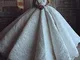 QING XIN-1225 Abiti da Sposa Sexy di Lusso Pizzo Abito da Sposa Ball Gown Profondo Scollo...