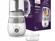 Philips Avent SCF883/01 EasyPappa Plus 4 in 1 Cuocipappa Multifunzione, Cuoci a Vapore, Fr...