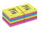 Post-it Foglietti Super Sticky, 90 Fogli, Confezione da 12 Blocchetti, 76 mm x 76 mm, Ultr...