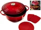 Uno Casa Forno olandese in ghisa smaltata,6 qt olandese pentola con coperchio, forno oland...