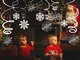 Sayala 30Pcs Decorazione Natalizia,Merry Christmas Snowflake Hanging Swirls Flussi di soff...