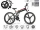 Coolautoparts Bicicletta Elettrica Pieghevole 350W/500W 25km/h 26 Pollici Uomini Donne Mou...