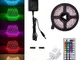 Sunix Strisce LED RGB 2M, luce luminosa striscia 60 5050 SMD LED con 44 tasti di telecoman...