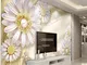 Fotomurali da parete murale moda fiori in rilievo ornamento murale soggiorno decorazione m...
