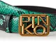 Pinko Day Simply Belt Vit.Seta+Chain Cintura, UK8_Green/Black, M Donna