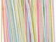 Xyedyaup 100PCS cannuccia bevande colorate cocktail cannucce riutilizzabile flessibilepuò...