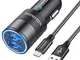 JOOMFEEN Caricabatteria Auto USB,Qualcomm Quick Charge 3.0+2.4A 30W Rapido Caricatore Adat...