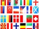 JINGLING Bandiere europee di calcio Euro 2021 Fabric Bunting Tutte le 24 squadre partecipa...